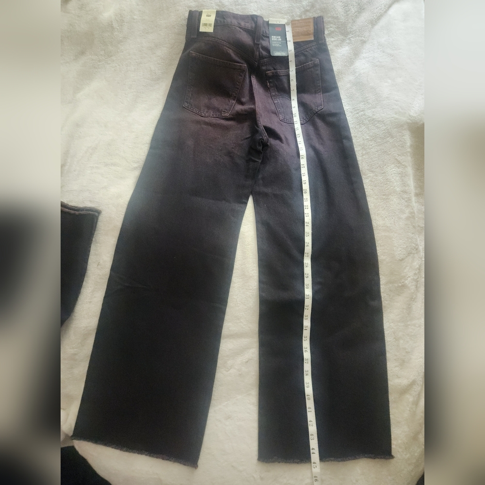 LEVI'S RIBCAGE WIDE LEG WOMEN'S JEANS cherry cordial- red sz 32, 31, 30 nwt - Picture 2 of 13